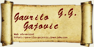 Gavrilo Gajović vizit kartica